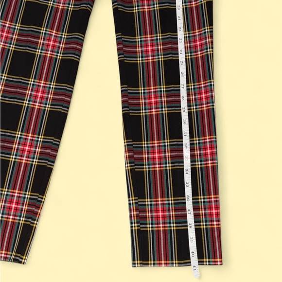 J.Crew Ruby Full-Length Plaid Pants | Black Tartan - Picture 3 of 4